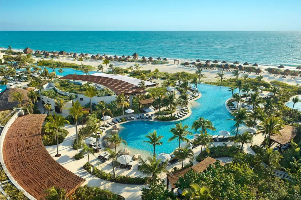 Secrets Playa Blanca Costa Mujeres resort pools and beachfront